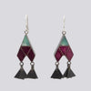Chrysoprase and Ruby Jade Earrings with Dangles