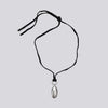 Solid Domed Brushed Silver Oval Pendant with Large Jump Ring- NECKLACE 76