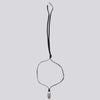 Chunky Brushed Sterling Silver Oval Pendant Necklace- NECKLACE 75