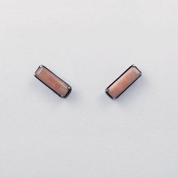 Faceted Baguette Stud Earring