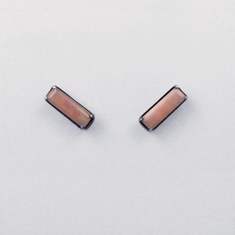 Faceted Baguette Stud Earring