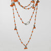 Faceted Stone Dangle Rosary Necklace