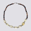Knotted Agate and Lemon Quartz Necklace - KNTAG-3