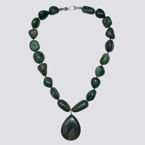 Knotted Bloodstone Necklace - KNTBLS-1