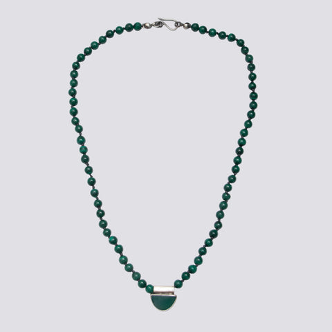 Knotted Malachite Necklace - KNTMAL-1