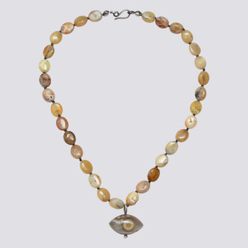 Knotted Yellow Opal Necklace - KNTYO-1