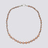 Knotted Peach Moonstone Necklace - KNTPM-1