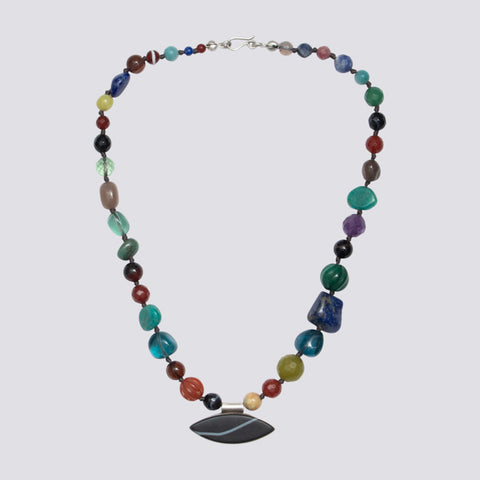 Knotted Multi Stone Necklace - KNTMULTI-11