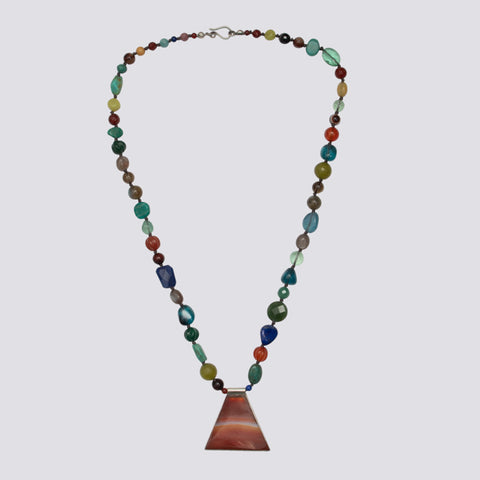Knotted Mixed Stone Necklace - KNTMX-17