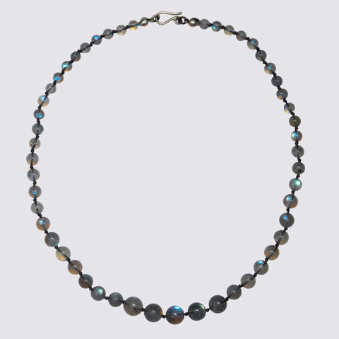 Knotted Labradorite Necklace - KNTLAB-10