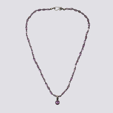 Knotted Amethyst Necklace - KNTAM-4