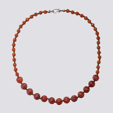 Knotted Carnelian Necklace - KNTOR-6