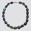 Knotted Faceted Labradorite Necklace - KNTLAB-8