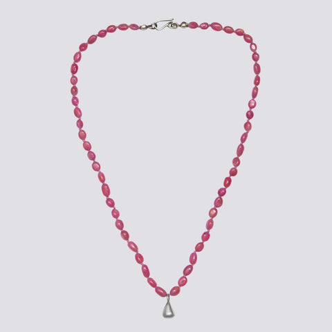 Knotted Pink Sapphire Necklace - KNTPS-2