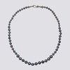 Knotted Graduated Grey Pearl Necklace - KNTPRL-17