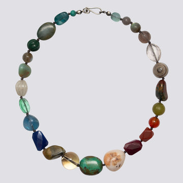 Knotted Multi Stone Necklace - KNTMULTI-5