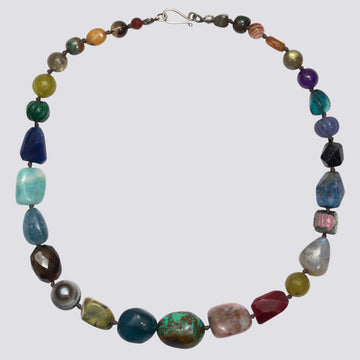 Knotted Multi Stone Necklace - KNTMULTI-2