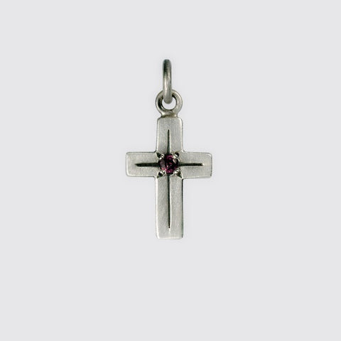 Tiny Cross Charms With Star Set Stone
