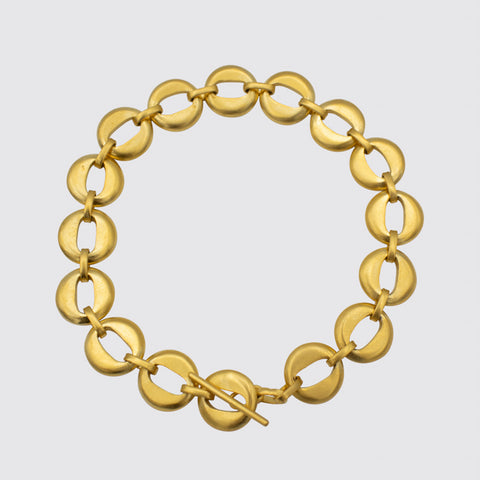 Small Cut-Out Circle Links Bracelet