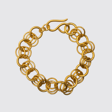 Victorian Style Round Link Chain Bracelet - BA401