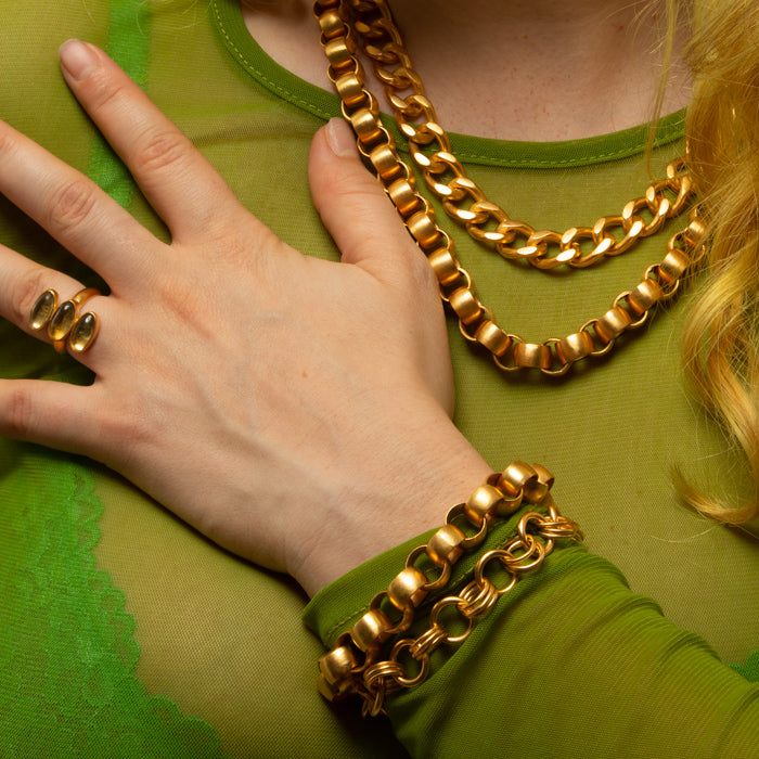 Love GOLD 9ct Yellow Gold 6.5mm Diamond Cut Hidden-Clasp Belcher Chain  Bracelet 19cm/7.5' | littlewoods.com
