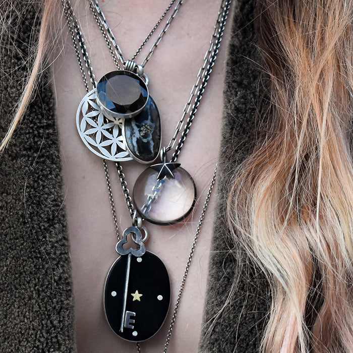 Large silver swirl pendant | Necklaces / Pendants by Debbie Long