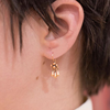 Tiny Cluster earring with 3 Solid Tear Drops