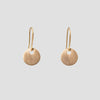 Wafer Thin Satin Coin Drop Earrings