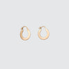 Flat Satin Hoop-hinged Earrings