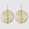 Large Round Wire Maze Drop Earrings