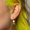 Disc with Tiny Disc Cluster Drop Earrings