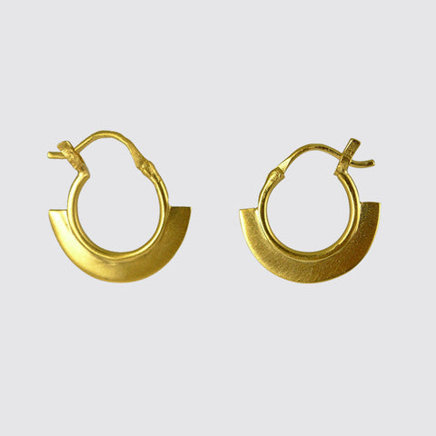 Tiny Wedge Hoop Earring