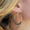 Large Hoop Earrings with Clover Granulation