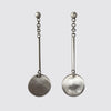 Ball Stud with Swinging Bar and Disc Earrings