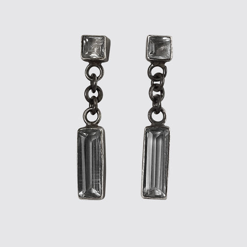 Silver Forest Black and Silver-Tone Layered Metal Teardrop Earrings -  Earrings | Hallmark