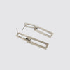 Double Link Stud Drop Earrings
