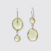 One Side Up, One Side Down Faceted Stone Drops- EJ2082