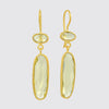 Long Skinny Organic Shaped Faceted Stone Drops- EJ2083