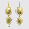 Double Hammered Filigree Flower Drops - EJ2128