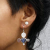 Faceted Stone And Disc Drops - EJ2132