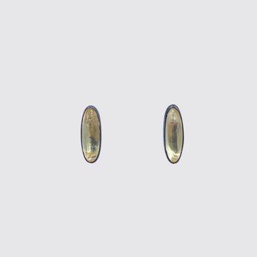 Elongated Oval Cabochon Stud Earrings  - EJ2138
