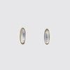 Elongated Oval Cabochon Stud Earrings  - EJ2138