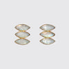 Triple Marquis Cabochon Stud Earrings - EJ2152