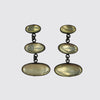 Large Triple Oval Cabochon Stud Earring Drops - EJ2154