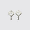 Taj Mahal Stud Earrings with Ball Dangle - EJ2173