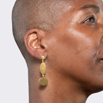 Disc and Ellipse Stud Earrings - EJ2178