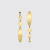 One Side Up, One Side Down, Round and Oval Disc Stud Earrings - EJ2180