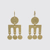 Hammered Arches Fringe Drop Earrings - EJ2186