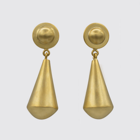 Stud Top Earrings with Large Tear Drop - EJ2189