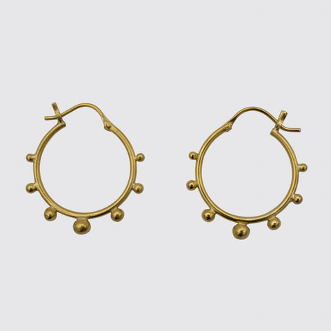 Medium Hoops With Graduated Ball Granulation - EJ2210